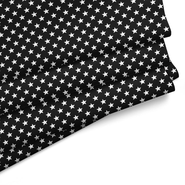 20s Sheeting Black Colour Stars Fabric (1 Meter)