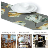 Blackout Polyester Gingko Grey Table Runner (Pack of 1)