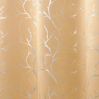 Blackout Polyester Fabric by Meter, 100x122 cm | Blocks Light, Heat & Noise, For Curtains, Cushion Covers, Door & Window Drapes - Foil Star Print