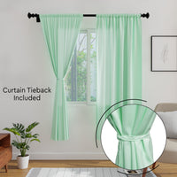 Micro Mint Curtain (Pack of 2)