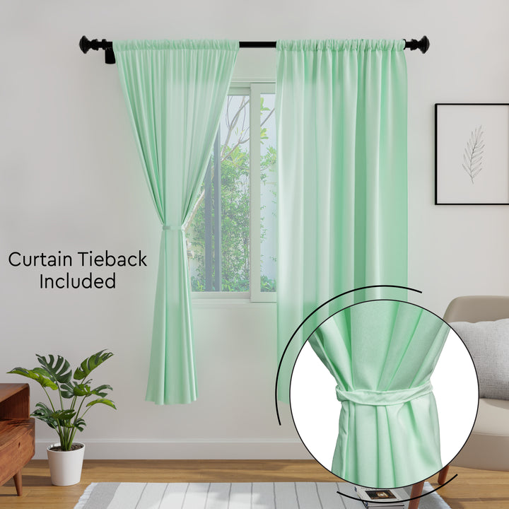 Micro Mint Curtain (Pack of 2)