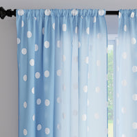 Polyester Dollar Blue Curtain (Pack of 2)