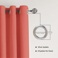 Canvas Coral Curtain (Pack of 1)