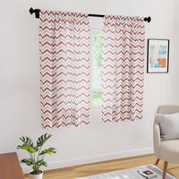 Polyester Chevron Brown Curtain (Pack of 2)