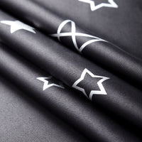 Blackout Polyester Fabric by Meter, 100x122 cm | Blocks Light, Heat & Noise, For Curtains, Cushion Covers, Door & Window Drapes - Foil Star Print