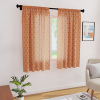 Polyester Trellis Copper Curtain (Pack of 2)