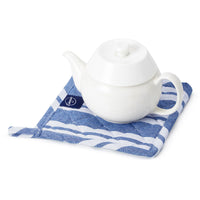Cotton Franca Blue Stripes Pot Holders (Pack of 2)