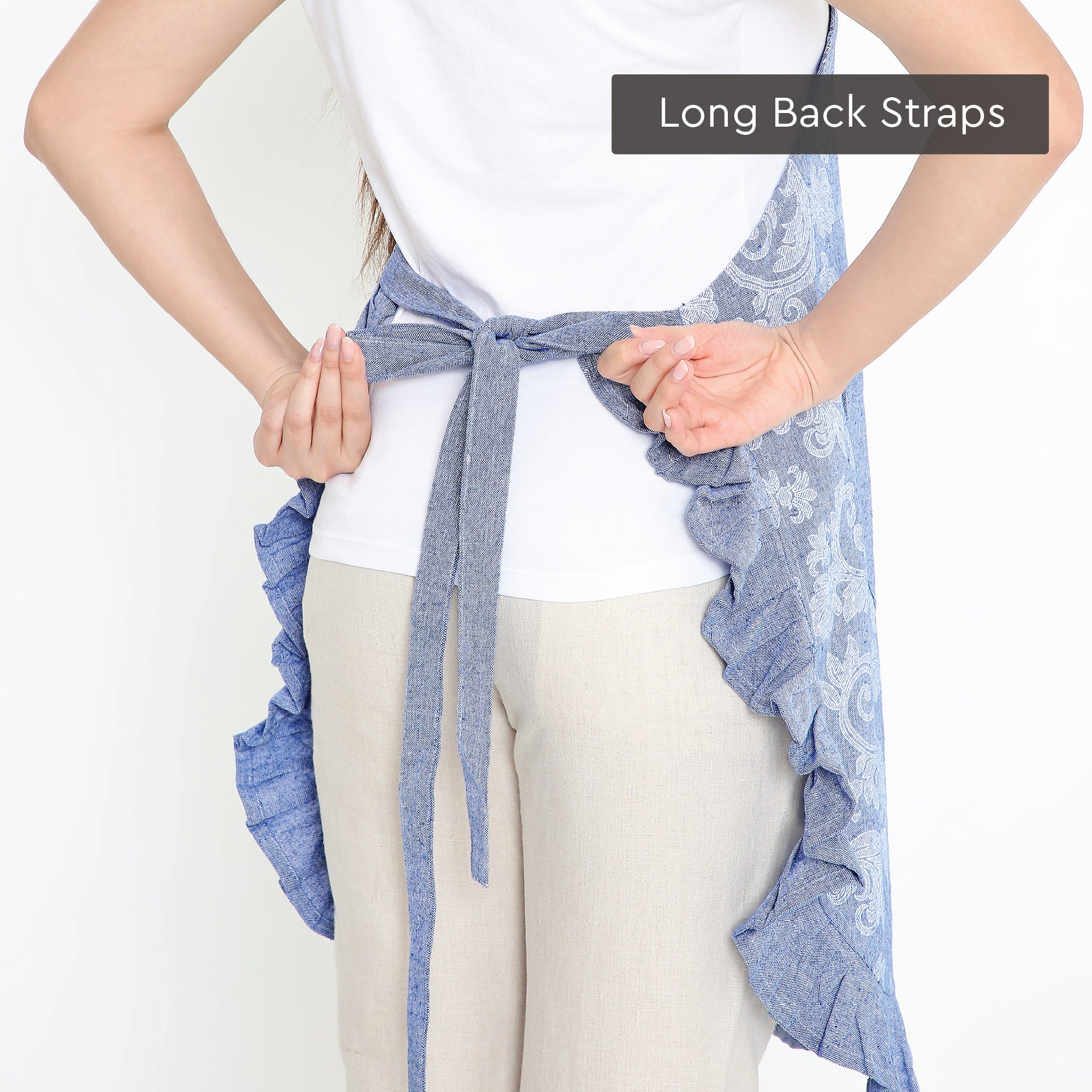 Cotton Blue Apron (Pack of 1)