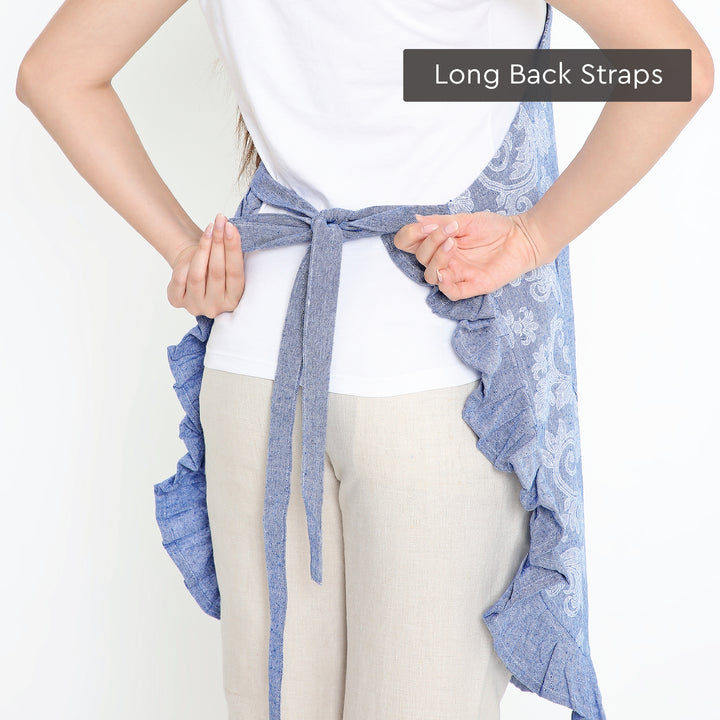 Cotton Blue Apron (Pack of 1)