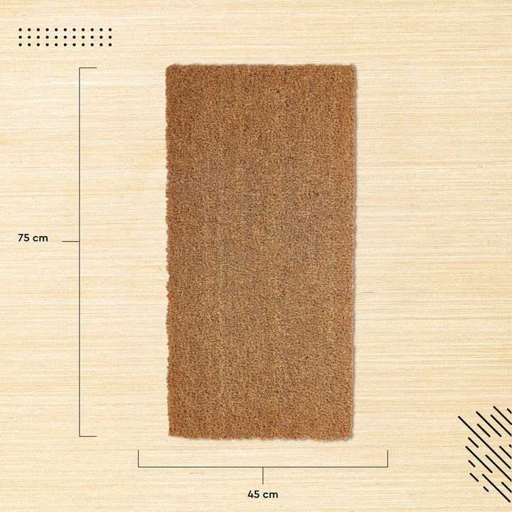 Coir Door Mats for Home Entrance Thick Anti-slip Welcome Doormat with PVC Back | Ideal for Indoor, Outdoor, Patio, Home and Office | Durable and Easy to Clean