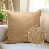 Jute Cherry Golden Cushion Cover (Pack of 2)