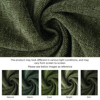Chenille Moss green Table Runner