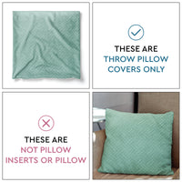 Quilted Velvet Teal Cushion Cover (Pack of 2)