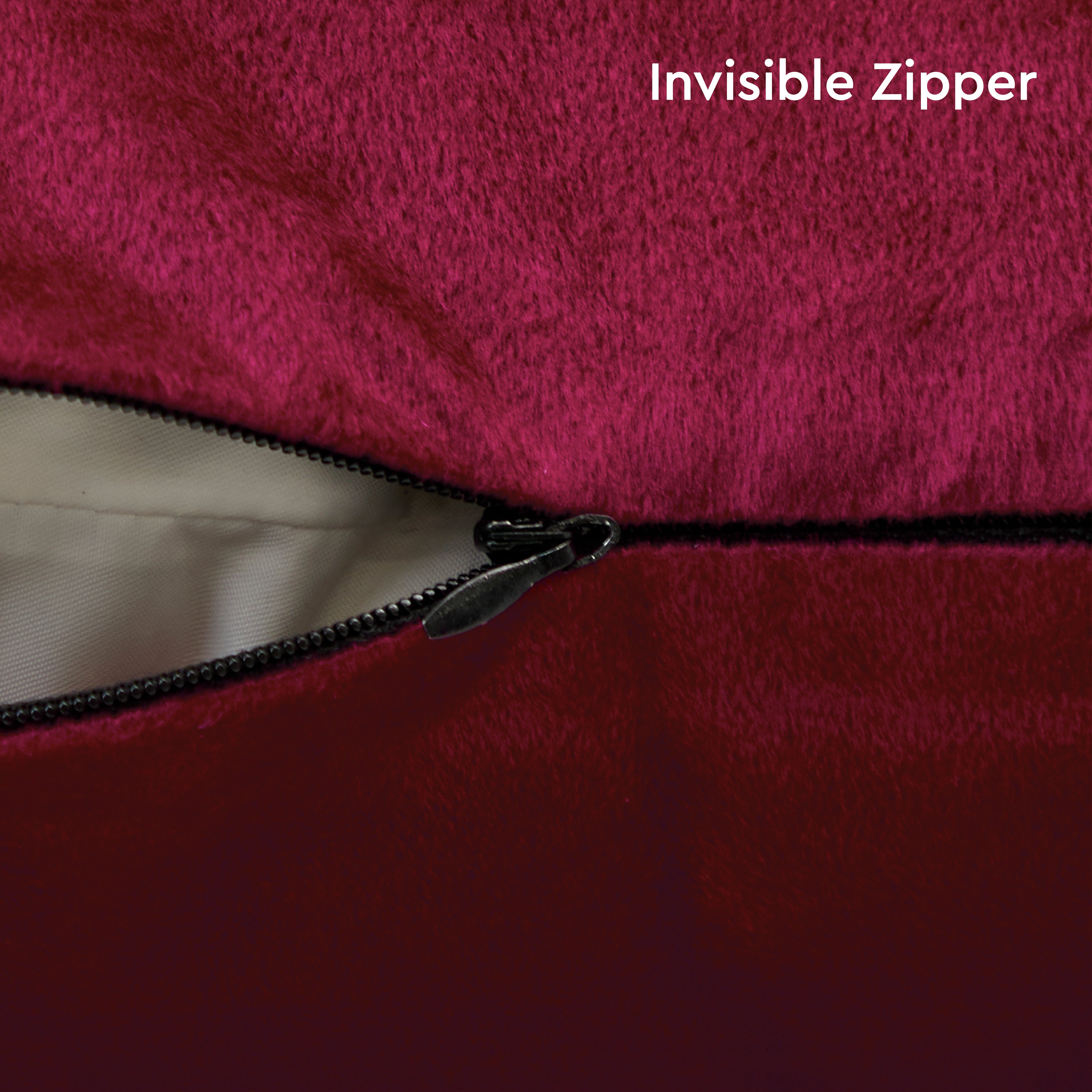 Velvet Maroon Cushion Cover (Pack of 2)