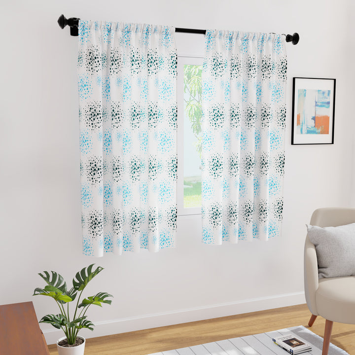 Polyester Blowball Curtain (Pack of 2)