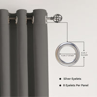 Canvas Grey Curtain (Pack of 1)