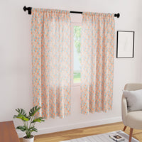 Polyester Triangles Apricot Curtain (Pack of 2)