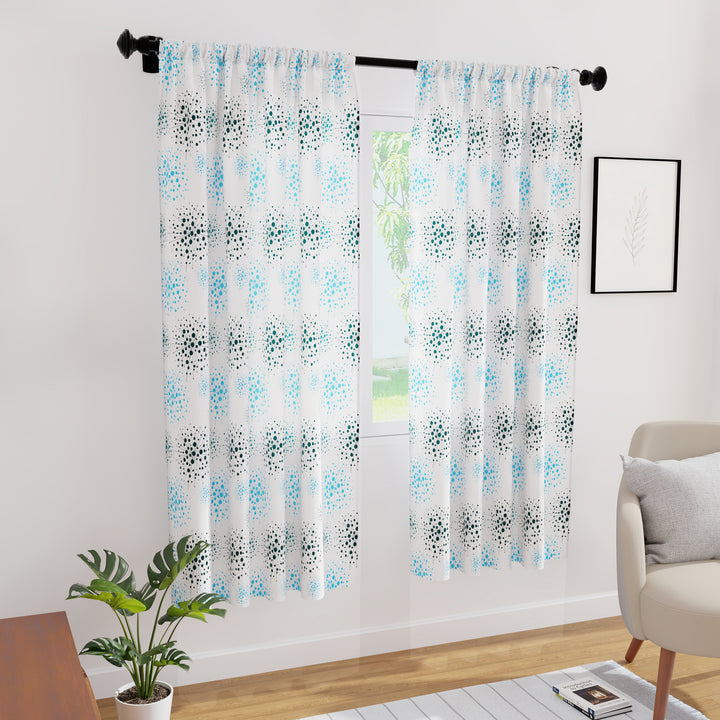 Polyester Blowball Curtain (Pack of 2)