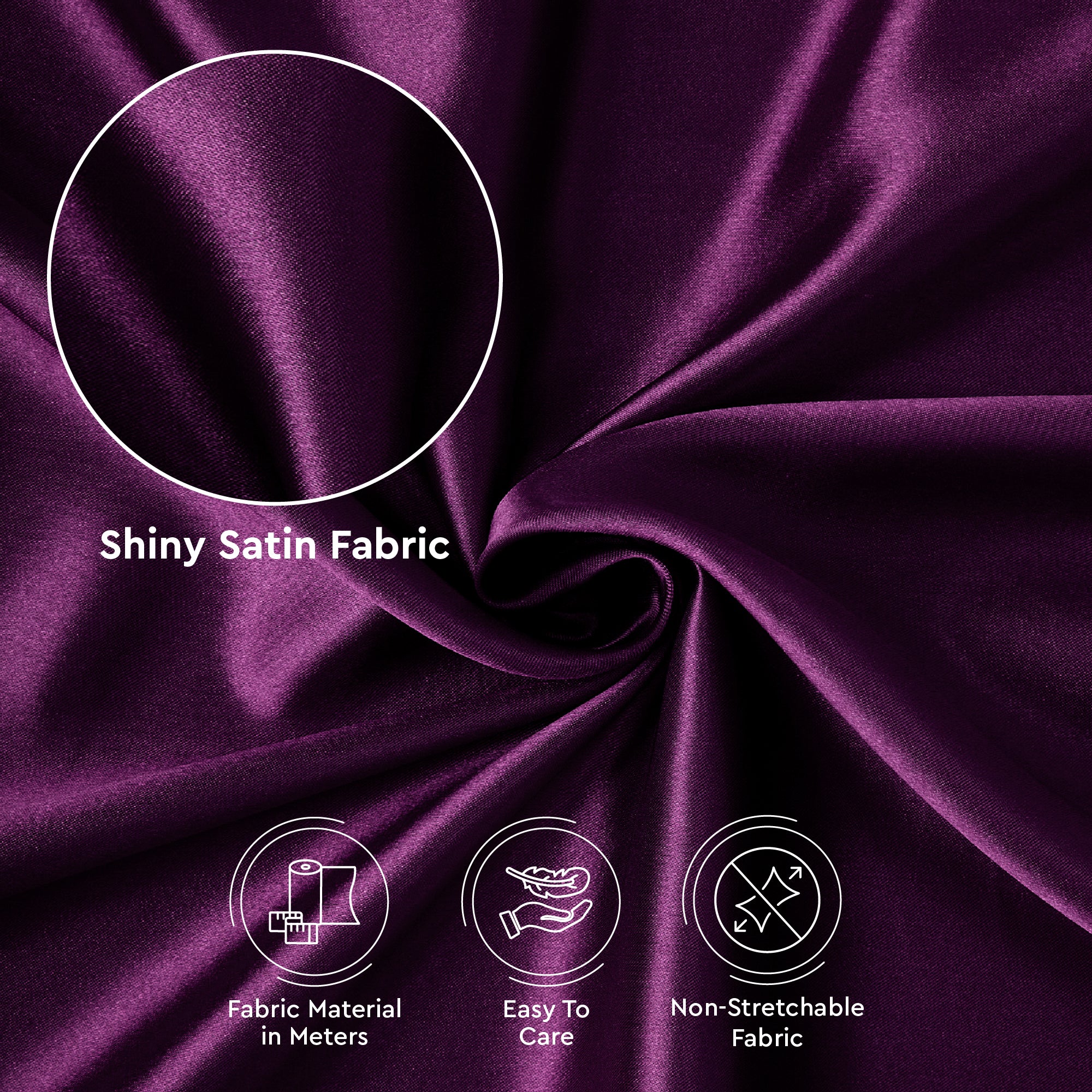 Silky Satin Fabric Material By Meter | 110 Cm Width, Silk & Shiny Fabrics | Fabric For Scrunchies, Dress, Pillowcases, Pajamas, Evening Dress, DIY