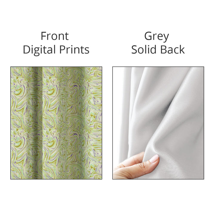 Blackout Polyester Marble Lime Fabric 1 Meter