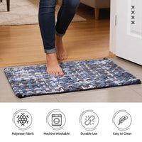 Cotton Blue Bathmat (Pack of 1)