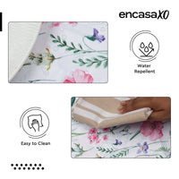 WR Spun Polyester Pink Butterflies Printed Table Cloth (Pack of 1)