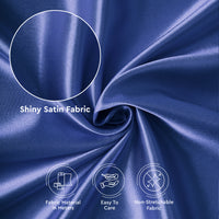 Satin Polyester Silk Navy Fabric