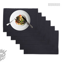 Cotton Solid Grey Placemat (Pack of 6)