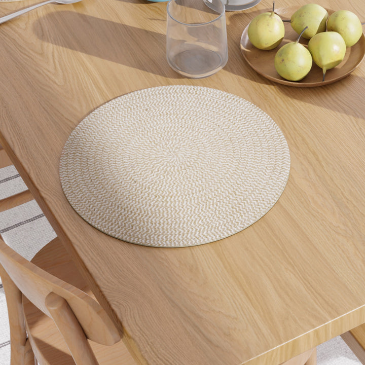 Cotton Beige & Off White Mix Placemat (Pack of 6)