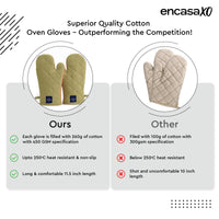 Canvas Sage & Coral Oven Gloves (Pack of 2)