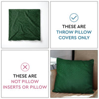 Quilted Velvet Forest Green Cushion Cover (Pack of 2)