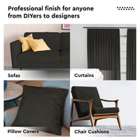 Mercerised Cotton Canvas Fabric, 100x150 cm Wide | Sold by the Metre, Cut to Length | Fabric For Cushions, Sofa Covers, Light Upholstery, Embroidery, Dress Material