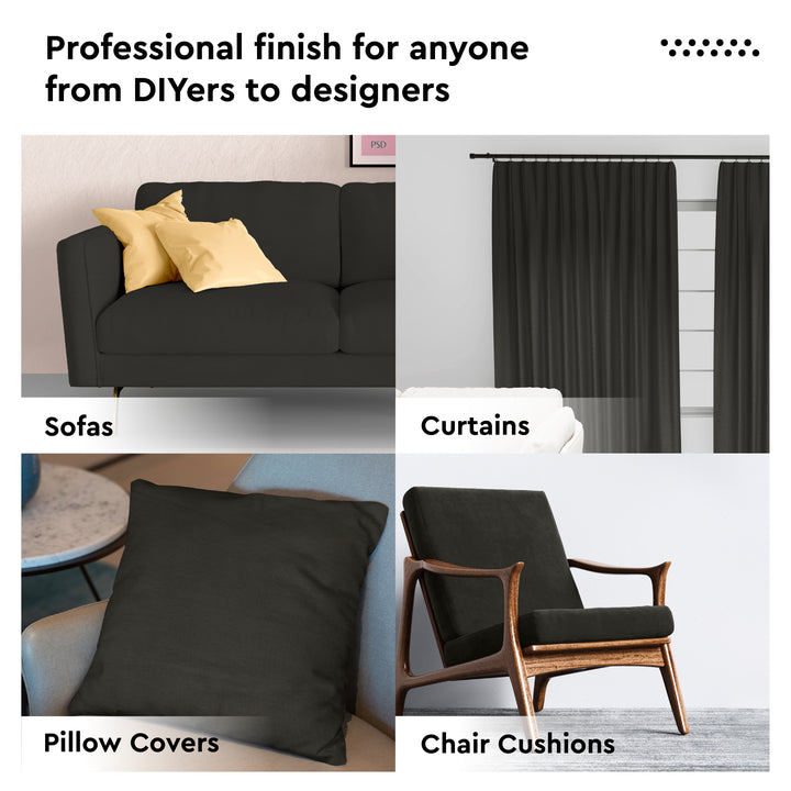 Mercerised Cotton Canvas Fabric, 100x150 cm Wide | Sold by the Metre, Cut to Length | Fabric For Cushions, Sofa Covers, Light Upholstery, Embroidery, Dress Material