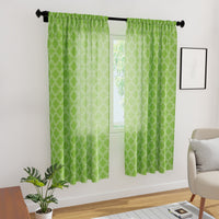 Polyester Trellis Greenery Curtain (Pack of 2)