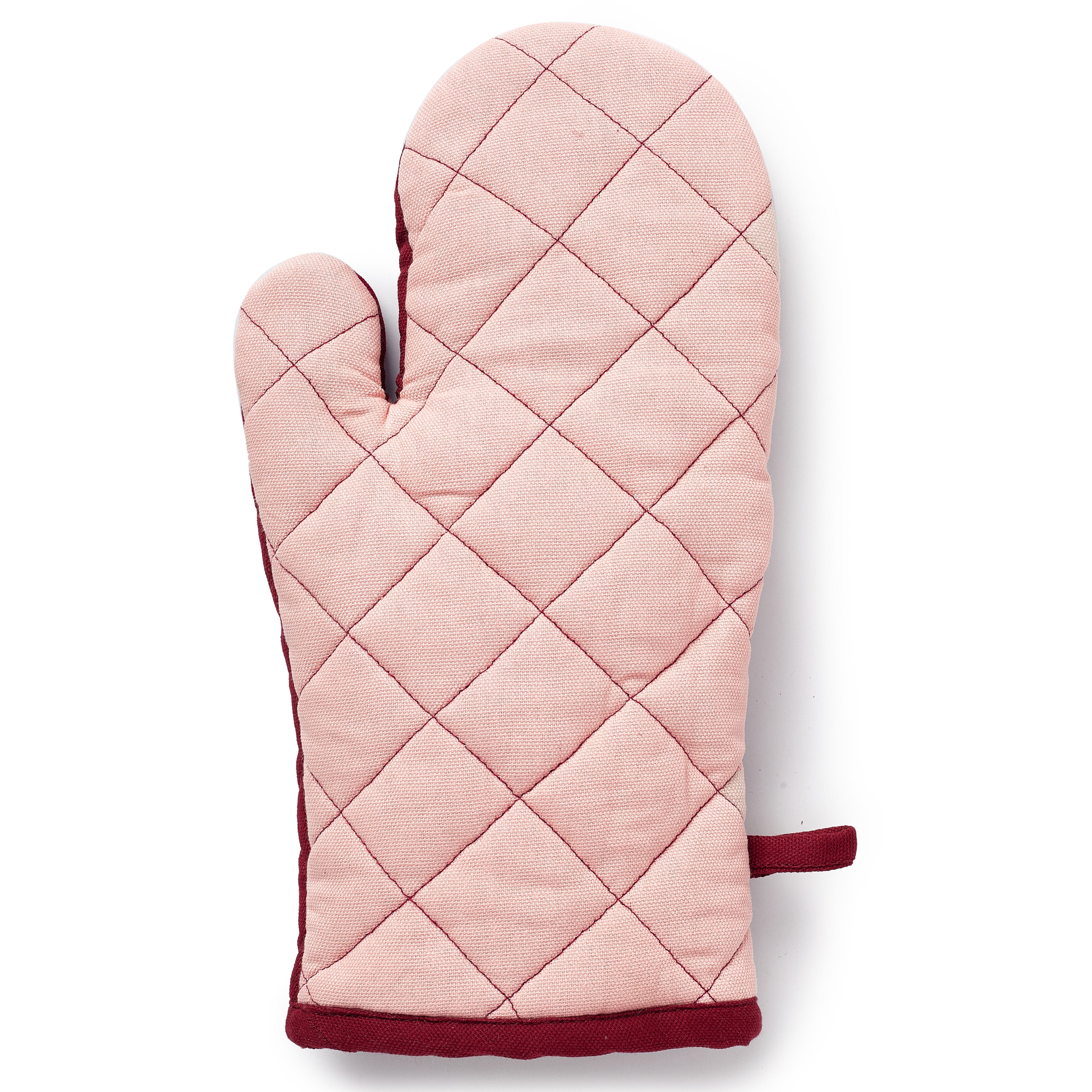 Cotton Maroon Oven Gloves (Pack of 2)