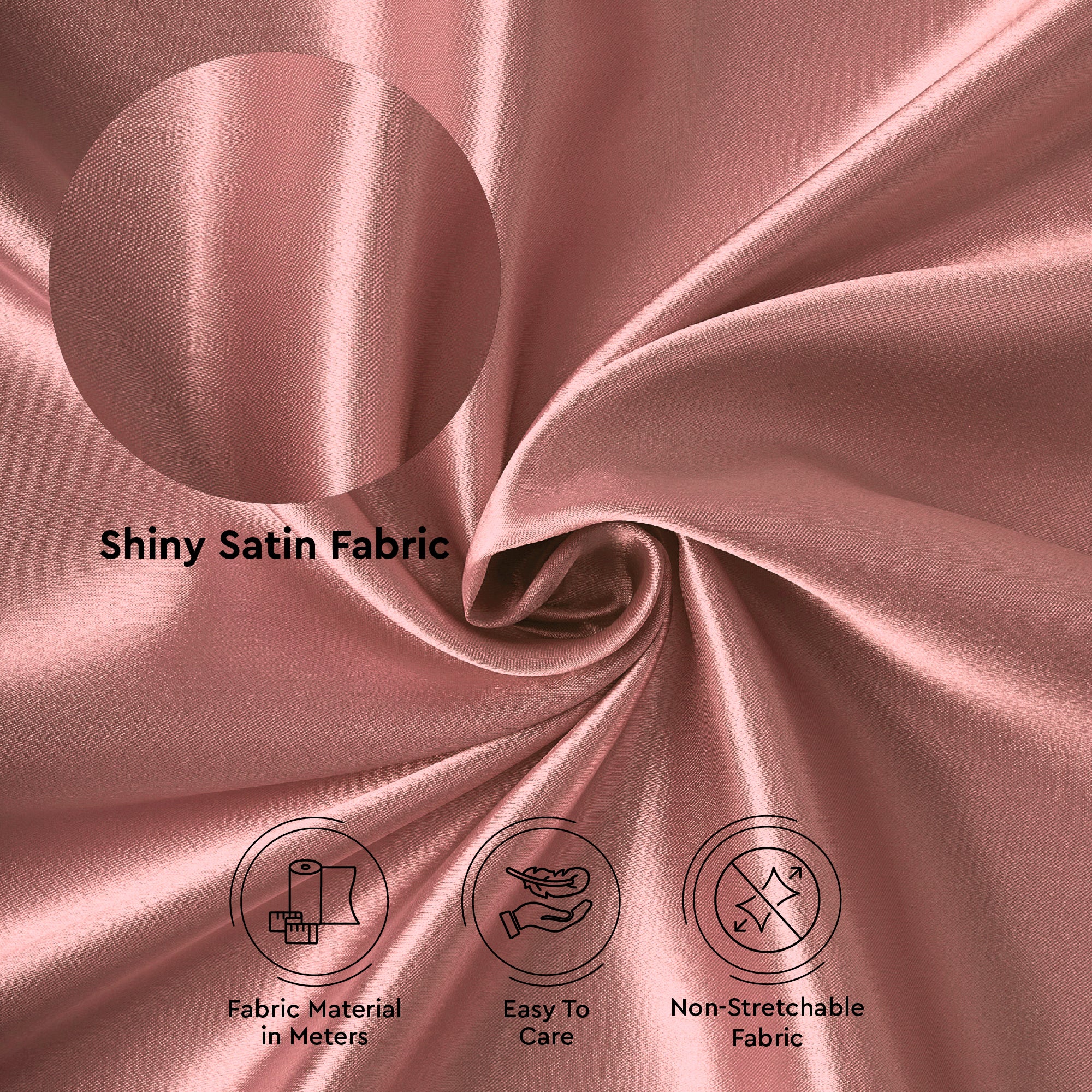Silky Satin Fabric Material By Meter | 110 Cm Width, Silk & Shiny Fabrics | Fabric For Scrunchies, Dress, Pillowcases, Pajamas, Evening Dress, DIY