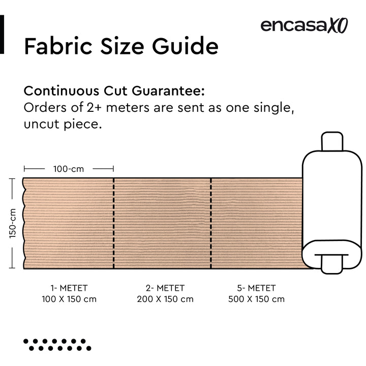 Corduroy Fabric by the Meter, 59" Wide Premium 238 GSM Polyester Upholstery & Sewing Material, Soft Ribbed Fabric for Sofa/Cushion Covers, Trousers, Curtains & DIY Crafts