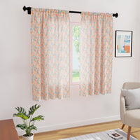 Polyester Triangles Apricot Curtain (Pack of 2)