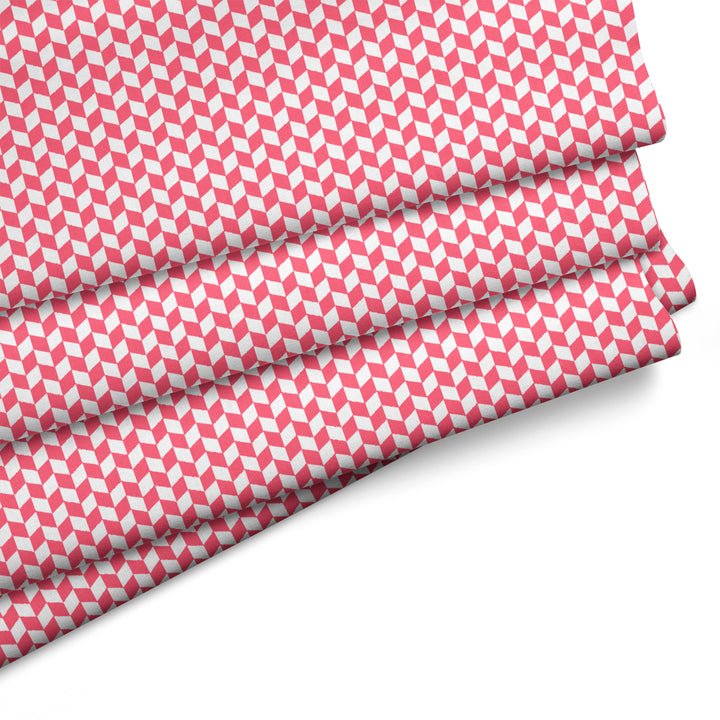 20s Sheeting Pink Diamond Fabric (1 Meter)