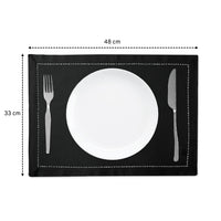 Cotton Black Placemat (Pack of 4)