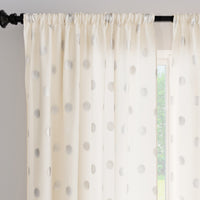 Polyester Dollar Cream Curtain (Pack of 2)