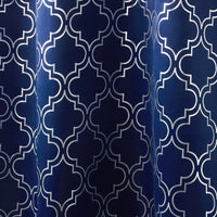 Blackout Polyester Fabric by Meter, 100x122 cm | Blocks Light, Heat & Noise, For Curtains, Cushion Covers, Door & Window Drapes - Foil Star Print