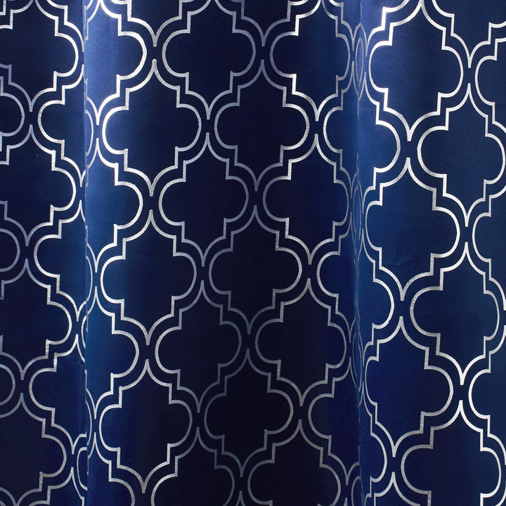 Blackout Polyester Fabric by Meter, 100x122 cm | Blocks Light, Heat & Noise, For Curtains, Cushion Covers, Door & Window Drapes - Foil Star Print