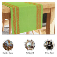 Cotton Sage & Off White Table Runner (Pack of 1)