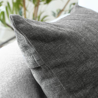 Chenille Solid Grey Cushion Cover (Pack of 1)
