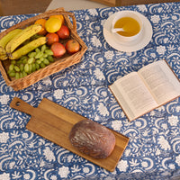 20s Cotton Twill Blue Table Cloth (Pack of 1)