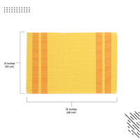 Ribbed Cotton Ladder Lemon Placemat (Pack of 6)
