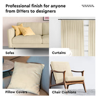 Mercerised Cotton Canvas Fabric, 100x150 cm Wide | Sold by the Metre, Cut to Length | Fabric For Cushions, Sofa Covers, Light Upholstery, Embroidery, Dress Material