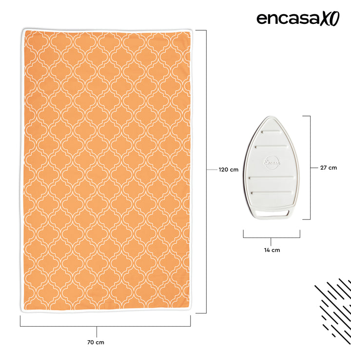 20s Sheeting Peach Tiles Ironing Mat (Pack of 1)