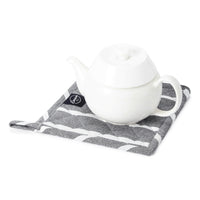 Cotton Roma Grey Stripes Pot Holders (Pack of 2)